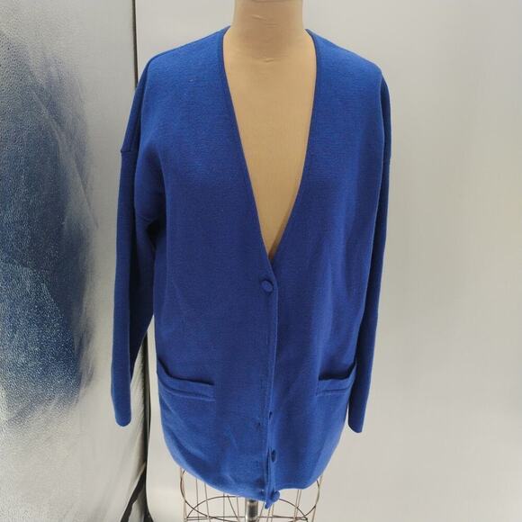 Anne Klein Ruffle Eyelet Skirt Women's vintage 100% cardigan thick material - Picture 1 of 13